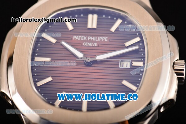 Patek Philippe Nautilus Asia Automatic Steel Case with Brown Dial and White Sitck Markers - Click Image to Close
